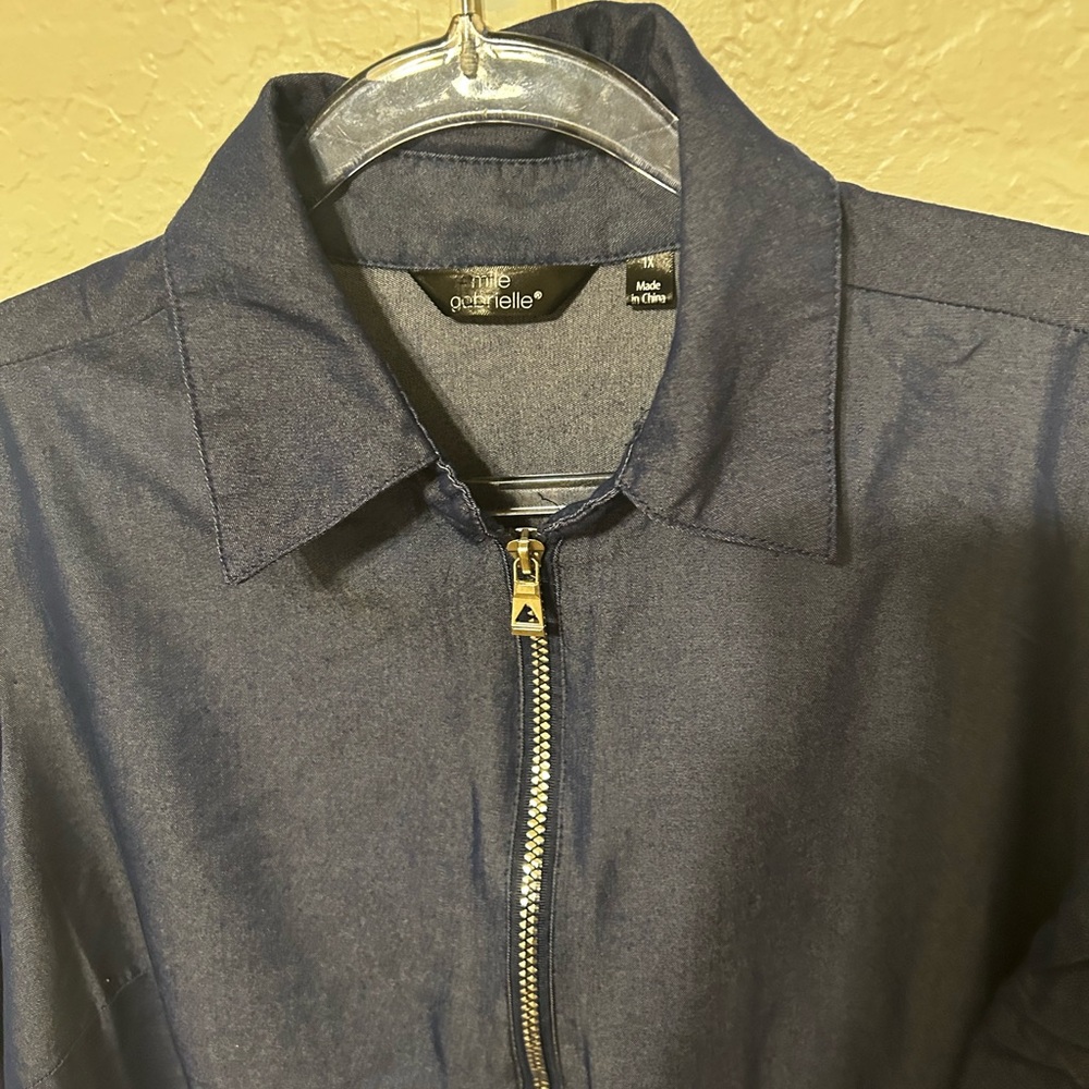 🚀Mile Gabrielle Navy Blue Dress size 1X GUC - Picture 5 of 8